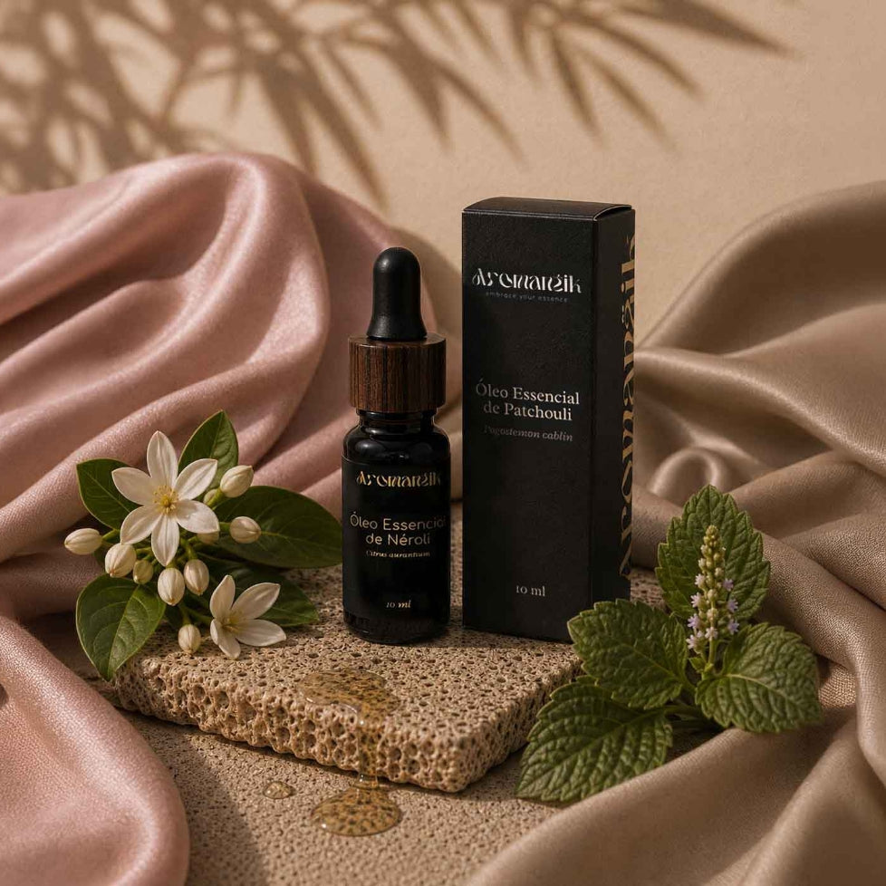 Óleo essencial de NérolI diluído Aromantik 10 ml sobre seda Mulberry